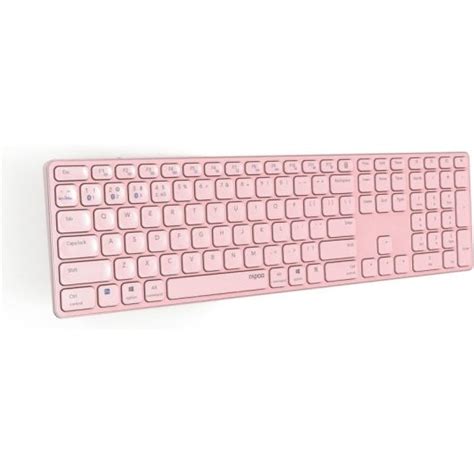 Rapoo E M Teclado Inal Mbrico Ultrafino Multimodal Qwerty Rosa