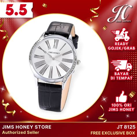 Jual JIMS HONEY 8125 JAM TANGAN ANALOG WANITA QUARTZ FREE EXCLUSIVE BOX