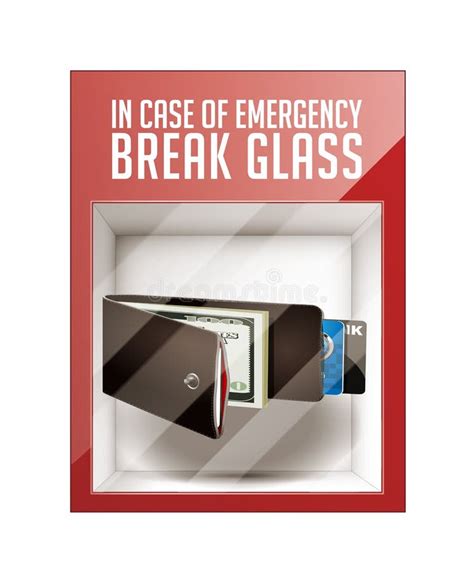 In Case Of Emergency Break Glass Stock Vector Illustration Of Graphic Encased 21892977