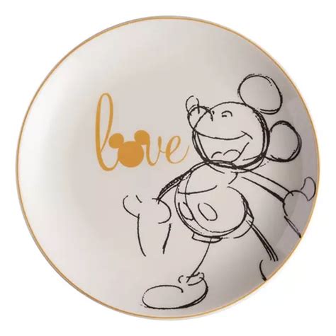 Prato Sobremesa Mickey Mouse Love Cer Mica Disney Original Mercadolivre