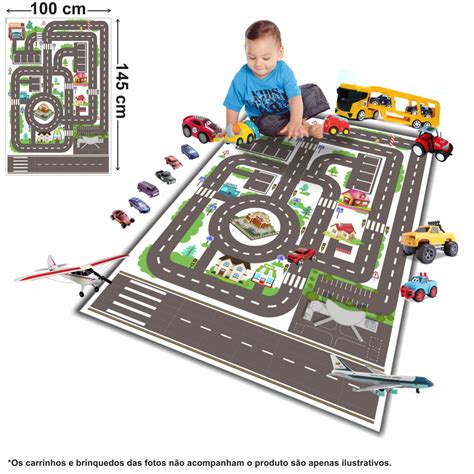 Tapete De Lona Ilustrativo Pistade Carrinho Hot Wheels X Cm Play Grande Shopee Brasil