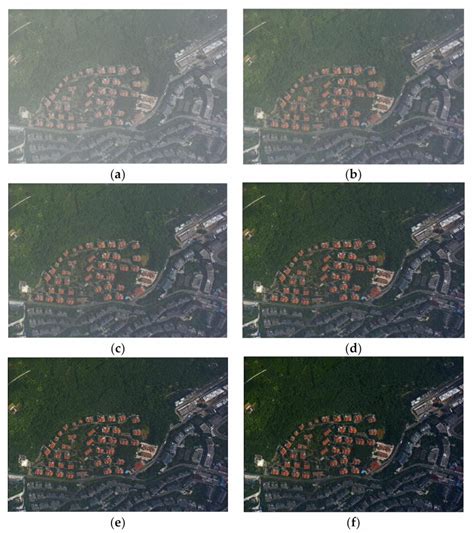 A Foggy Remote Sensing Image B ω 065 C ω 075 D ω