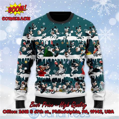 LIMITED DESIGN Philadelphia Eagles Mickey Mouse Postures Style 2 Ugly