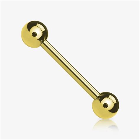 Piercing Barbell de Aço Cirúrgico Dourado p Tragus cartilagem etc