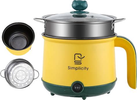 Amazon Electric Hot Pot For People With L Capacity Steamer And Multiple Cooking