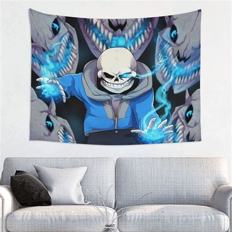 Undertale Sans Wall Tapestry Anime Poster For Bedroom Aesthetics Funny