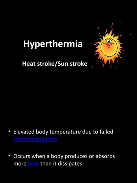 Hyperthermia: Heat Stroke/sun Stroke | PDF | Hyperthermia ...