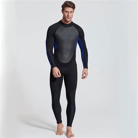 Safemax Mens Mm Neoprene Wetsuit Full Body Diving Suit Front Zip