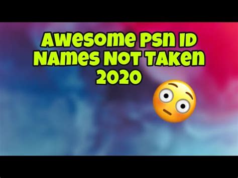 Awesome Psn Id Names Not Taken Youtube