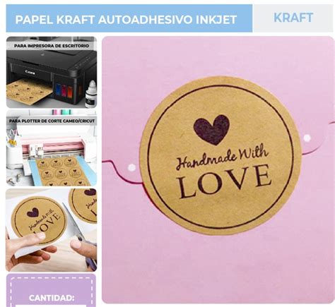 Papel Kraft Autoadhesivo Inkjet A X Unid Lideart Tubelite