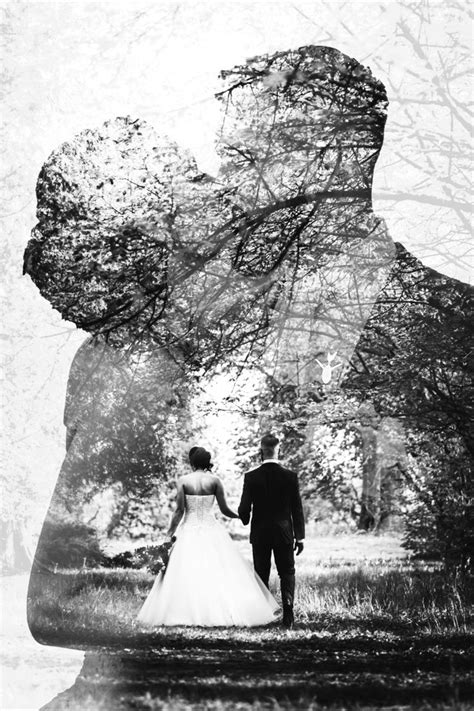 18 Double Exposure Wedding Photo Ideas Roses Rings Double