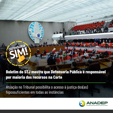 Boletim Do Stj Mostra Que Defensoria P Blica Respons Vel Por Maioria