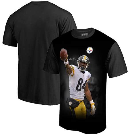 Nfl Pro Line By Fanatics Branded Antonio Brown Pittsburgh Steelers Black Nfl Player Sublimated