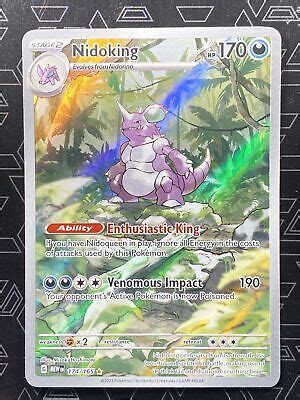 Pokémon TCG Scarlet Violet 151 Nidoking 174 165 Holo Illustration