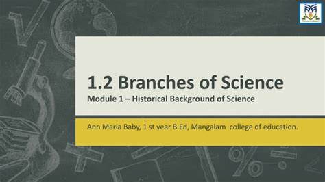 Branches Of Science Ppt