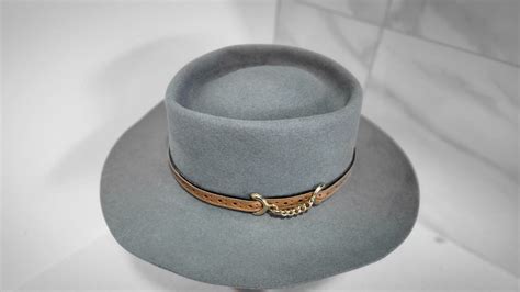 Genuine Mens Vintage Akubra Blue Dallas Pure Fur Fe Gem