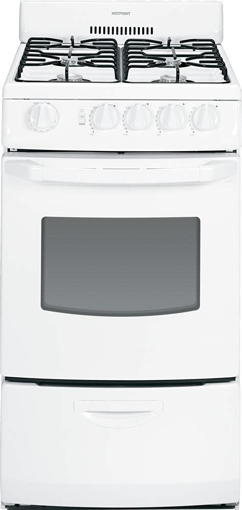 Hotpoint Rga Dedww Inch Freestanding Gas Range With Open Burners