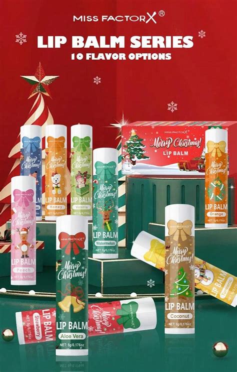 Miss Factorx Pcs Box Christmas Gift Lip Balm Set Moisturizing And