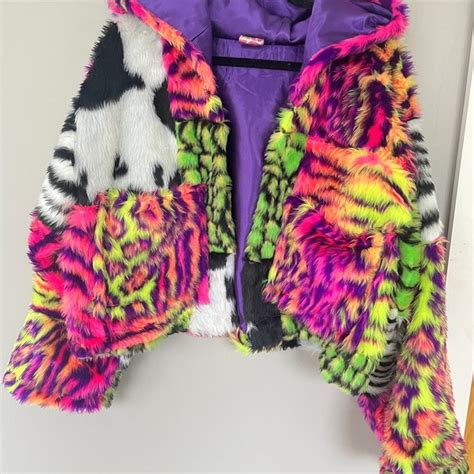 Rainbow Coat Rave Etsy