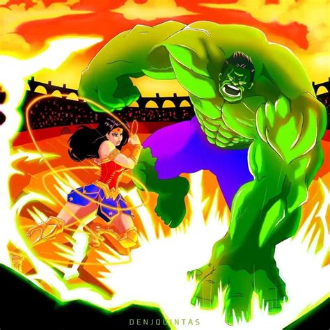 Artwork Wonder Woman Vs Hulk By Me Rdccomics