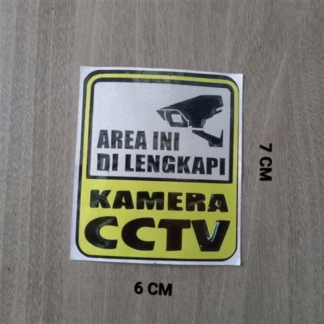 Jual STIKER CUTTING AREA INI DILENGKAPI KAMERA CCTV UKURAN KECIL