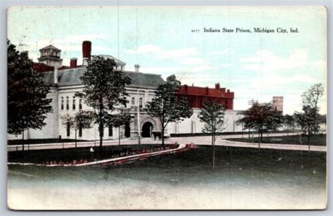 Michigan City Indianaindiana State Prison1908 Postcard Ebay