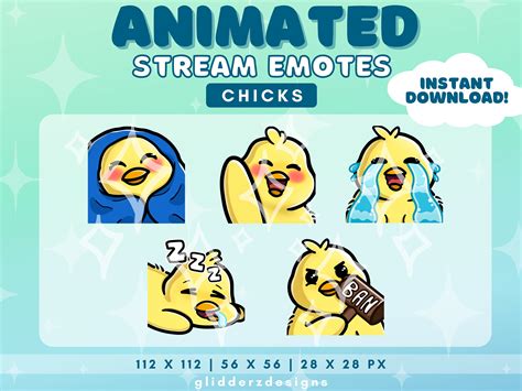 ANIMATED Emote Twitch Chick Animated Emotes for Streamers - Etsy