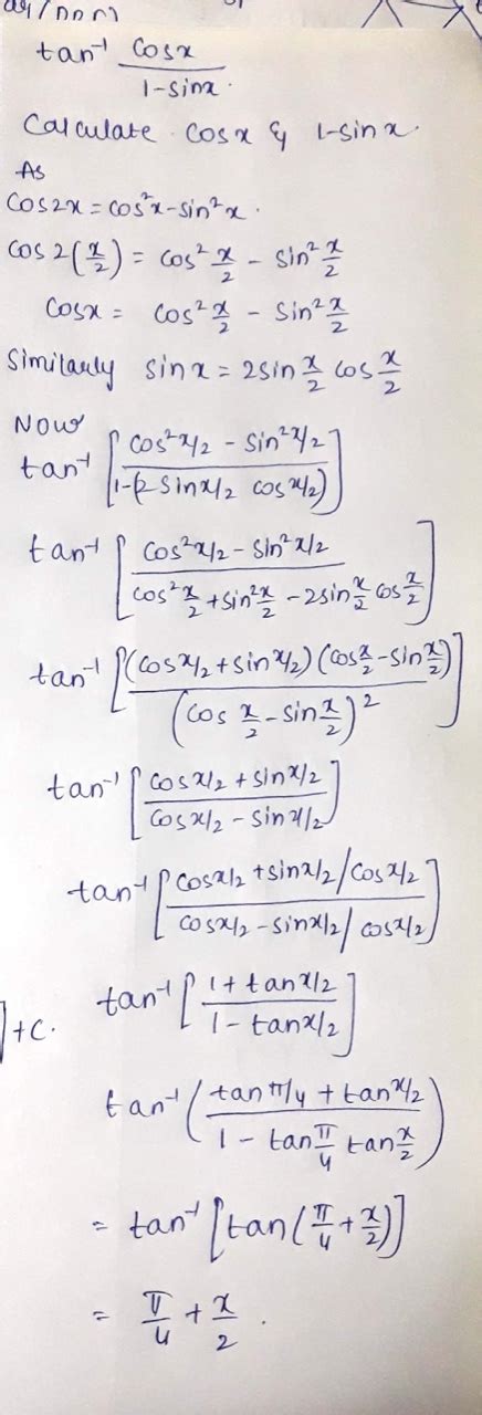 Express Tan Cosx Sinx Pi