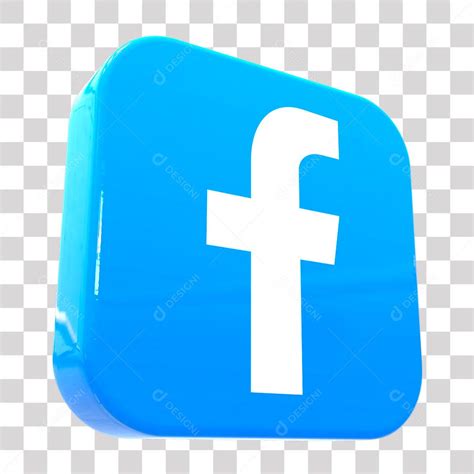 Ícone 3d Facebook Elemento Para Composição Png Transparente Sem Fundo