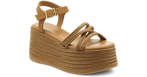 Kelsi Dagger Brooklyn Mend Platform Wedge Sandal In Brown Lyst