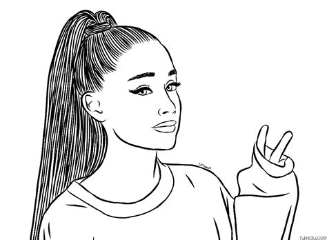 Ariana Grande Drawing Outline