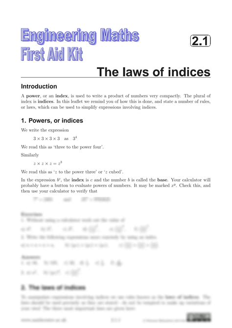 SOLUTION: Indices rules and explanation o levels - Studypool