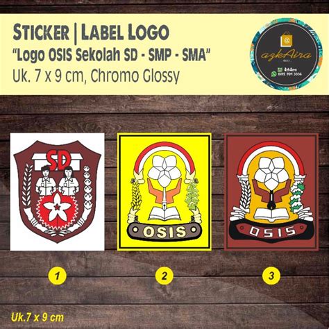 Jual Sticker Stiker Badge Logo Osis Sekolah Sd Smp Sma Shopee