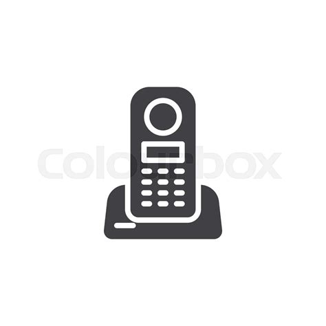 Wireless Home Telephone Vector Icon Stock Vector Colourbox