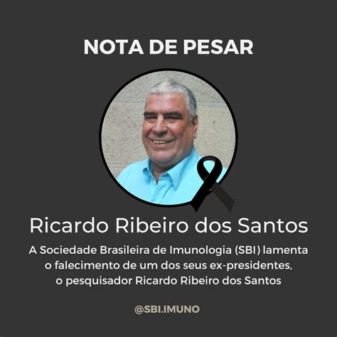 Nota De Pesar A Sociedade Brasileira De Imunologia Lamenta O