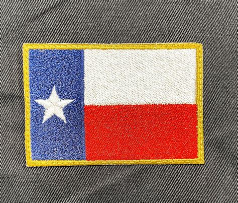 Texas Flag Patch Iron On 3x2 Etsy