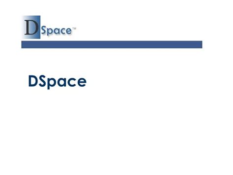 PPT - DSpace PowerPoint Presentation, free download - ID:6394564