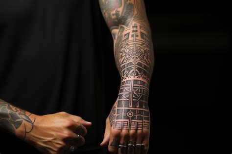 Uma Representação Geométrica De Uma Tatuagem De Geometria Sagrada