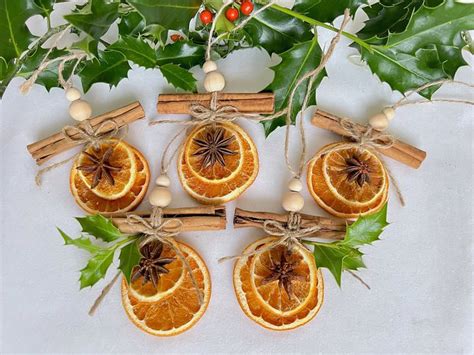 Dried Orange Cinnamon Star Anise Tree Decorationsrustic Christmas