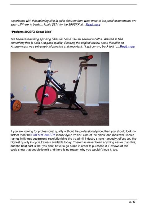 Proform 290 Spx Indoor Cycle Trainer Review