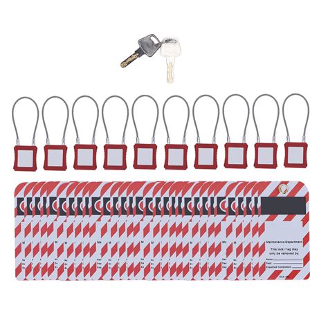 Lockout Tagout Cable Lock Stainless Steel Impact Resistant Prevent Loss