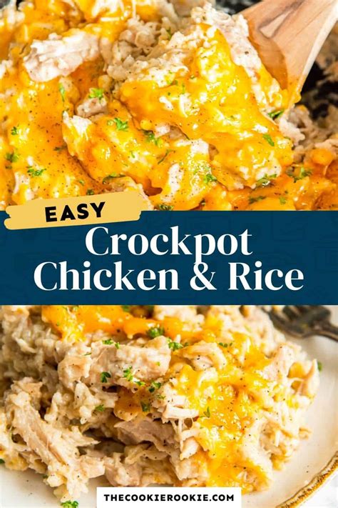 Crockpot Chicken And Rice The Cookie Rookie