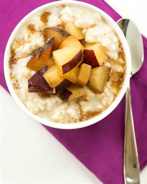 Overnight Chilled Plum Oatmeal Pudding Brown Eyed Baker