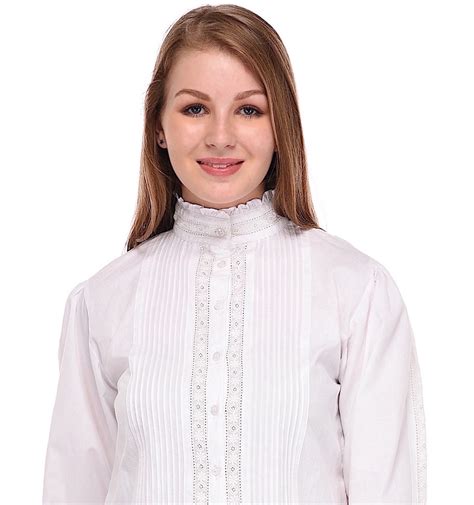 White Pure Cotton Edwardian Blouse Cotton Lane London