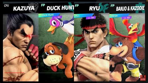 Super Smash Bros Ultimate Amiibo Fights Kazuya And Co 244 Kazuya V Duck Hunt V Ryu V Banjo