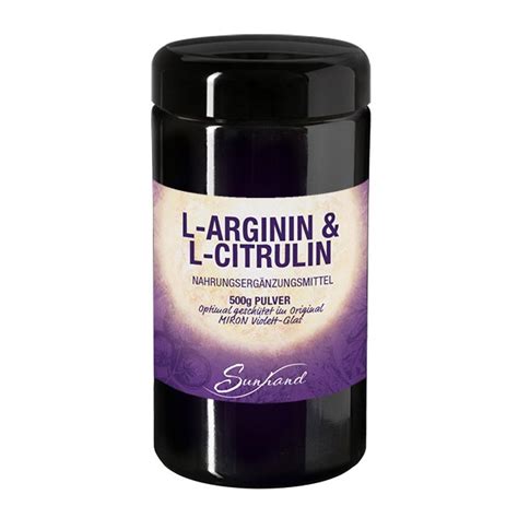 L Arginin L Citrullin Pulver 250 G Sunhand Shop