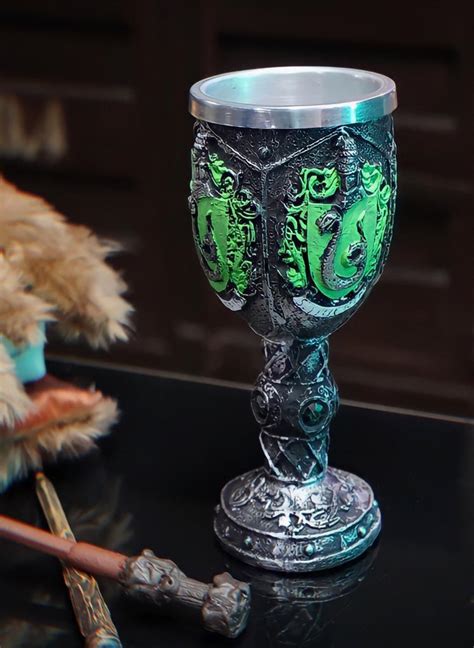 Cálice Taça Caneca 3D Casas Hogwarts Sonserina Slytherin Harry Potter