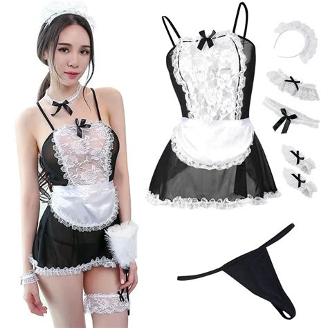 Women S Sexy Lingerie Cosplay Lace Servant French Maid Costumes Sex