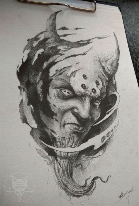 Demon Head By AndreySkull On DeviantArt Evil Skull Tattoo Demon