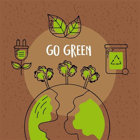 go green poster 6042353 Vector Art at Vecteezy